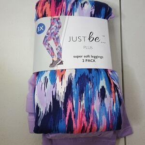 Just Be Plus Women's Leggings Size 3X